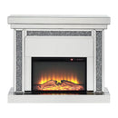 Noralie - 42" Fireplace - Mirrored & Faux Diamonds