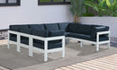 Nizuc - Outdoor Patio 8 Piece Modular Sectional With White Frame