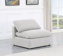 Indulge - Linen Armless Chair - White