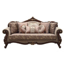 Mehadi - Sofa With 8 Pillows - Velvet & Walnut
