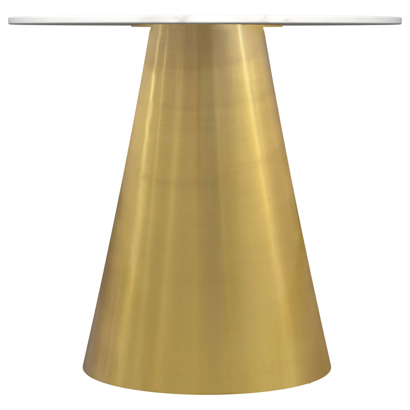 Avon - Round Marble Top Stainless Steel Table
