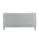 Katia - Loveseat With 2 Pillows - Light Gray Linen & Weathered White