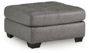 Clairette Court - Oversized Accent Ottoman - Alloy