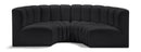 Arc - Faux Leather 4 Piece U-Shaped Modular Sofa