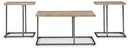 Albreane - Occasional Table Set (Set of 3) - Grayish Brown / Black