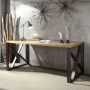 Jennavieve - Executive Writing Desk - Gold Aluminum