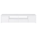 Jude - 2 Door Engineered Wood TV Stand - High Gloss White