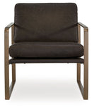Bradett - Accent Chair - Dark Brown / Gold Finish