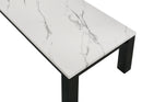 Ivy - 3 Piece Faux Marble White Cocktail Set - White / Black