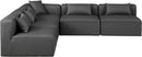 Cube - 5 Piece Modular Corner Armless Sectional