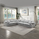 Naveen - Sectional Sofa With 6 Pillows - Gray Linen