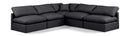Indulge - Faux Leather 5 Piece Modular Corner Armless Sectional