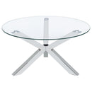 Kenzie - Round Tempered Glass Top Table