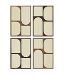 Icon - Mango Wood 4 Piece Wall Art - Brown / Natural
