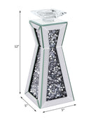 Noralie - Candle Holder (Set of 2) - Mirrored, Faux Diamonds