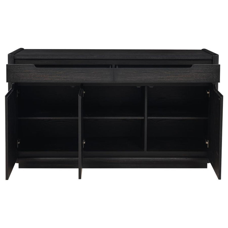 Leandro - 2-Drawer Dining Sideboard Server - Burnished Black