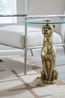 Vallain - Accent Table - Antique Gold Finish