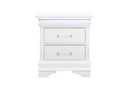 Charlie - Nightstand With LED - White