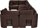 Hammond - Velvet Performance Fabric Upholstered 7 Piece U-Shaped Sectional