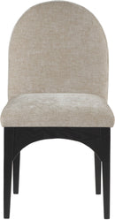 Waldorf - Chenille Dining Side Chair With Black Legs