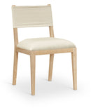 Avon - Linen Textured Performance Fabric Upholstered Dining Side Chair (Set of 2)