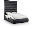 Adam - Chenille Fabric Bed With 89" Headboard