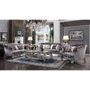 Versailles - Sofa With 7 Pillows - Velvet & Antique Platinum