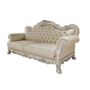 Dresden - Sofa With 4 Pillows - Synthetic Leather & Bone White