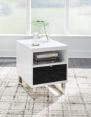 Gardoni - Chair Side End Table - White / Black