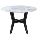 Kusa - 5 Piece Dining Set With Engineered Stone Top - Engineered Stone Top & Black