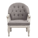 Florian - Chair - Gray Fabric & Antique White