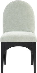 Waldorf - Chenille Dining Side Chair With Black Legs