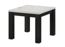 Ivy - 3 Piece Faux Marble White Cocktail Set - White / Black