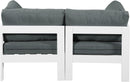 Nizuc - Outdoor Patio 2 Seat Modular Sofa With White Frame