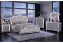 Aria - 5 Piece Queen Bedroom Set (Bed, Dresser & Mirror, Nightstand, Chest) - Silver