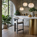 Romeo - Boucle Counter Stool With Black Base (Set of 2)