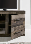 Derekson - LG TV Stand w/Fireplace Option - Multi Gray