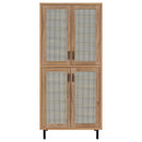 Teller - 4-Door Tall Shoe Storage Cabinet - Natural Oak