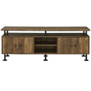 Ensata II - TV Stand - Rustic Oak & Black