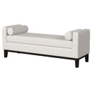Rosie - Upholstered Accent Bench With Armrests - Vanilla