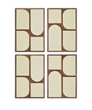 Icon - Mango Wood 4 Piece Wall Art