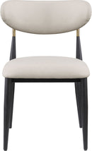 Ronda - Vegan Leather Upholstered Dining Side Chair - Black Legs