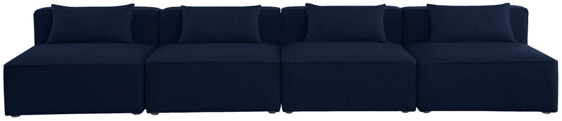 Cube - Linen Modular 4 Seat Armless Sofa
