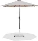 Fiji - Aluminum Patio Umbrella With Square White And Black Base