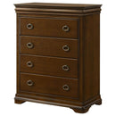 Garland - 4-Drawer Bedroom Chest Of Drawers - Brown Cherry