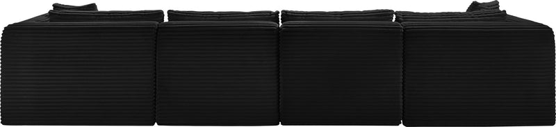 Shaggy - 5 Piece Modular Sectional With Ottoman