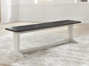 Darborn - Large Dining Room Bench - Gray / Brown