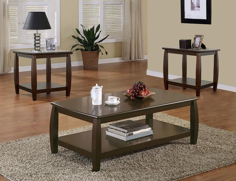 Dixon - Rectangular Wood Coffee Table Set