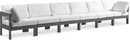 Nizuc - Outdoor Patio 6 Seat Modular Sofa With Gray Frame