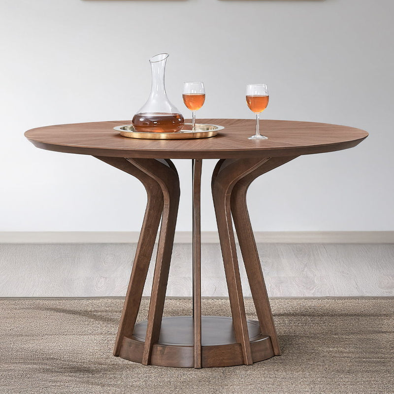Seda - Round Dining Table - Walnut